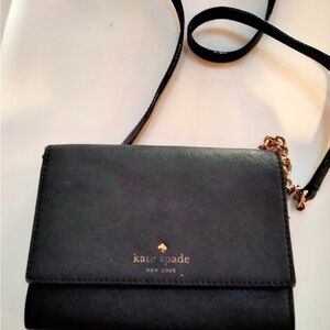 Kate Spade Black Leather Crossbody Bag